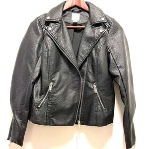 H&M vegan leather jacket size 4.